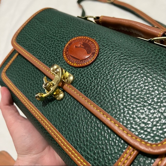 Dooney & Bourke vintage crossbody purse ivy green leather clutch - Picture 8 of 9